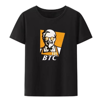 Funny Bitcoin Tshirt for Men Short Sleeve BTC Original Recipe Cryptocurrency Crypto Blockchain Style Leisure Tops 80081